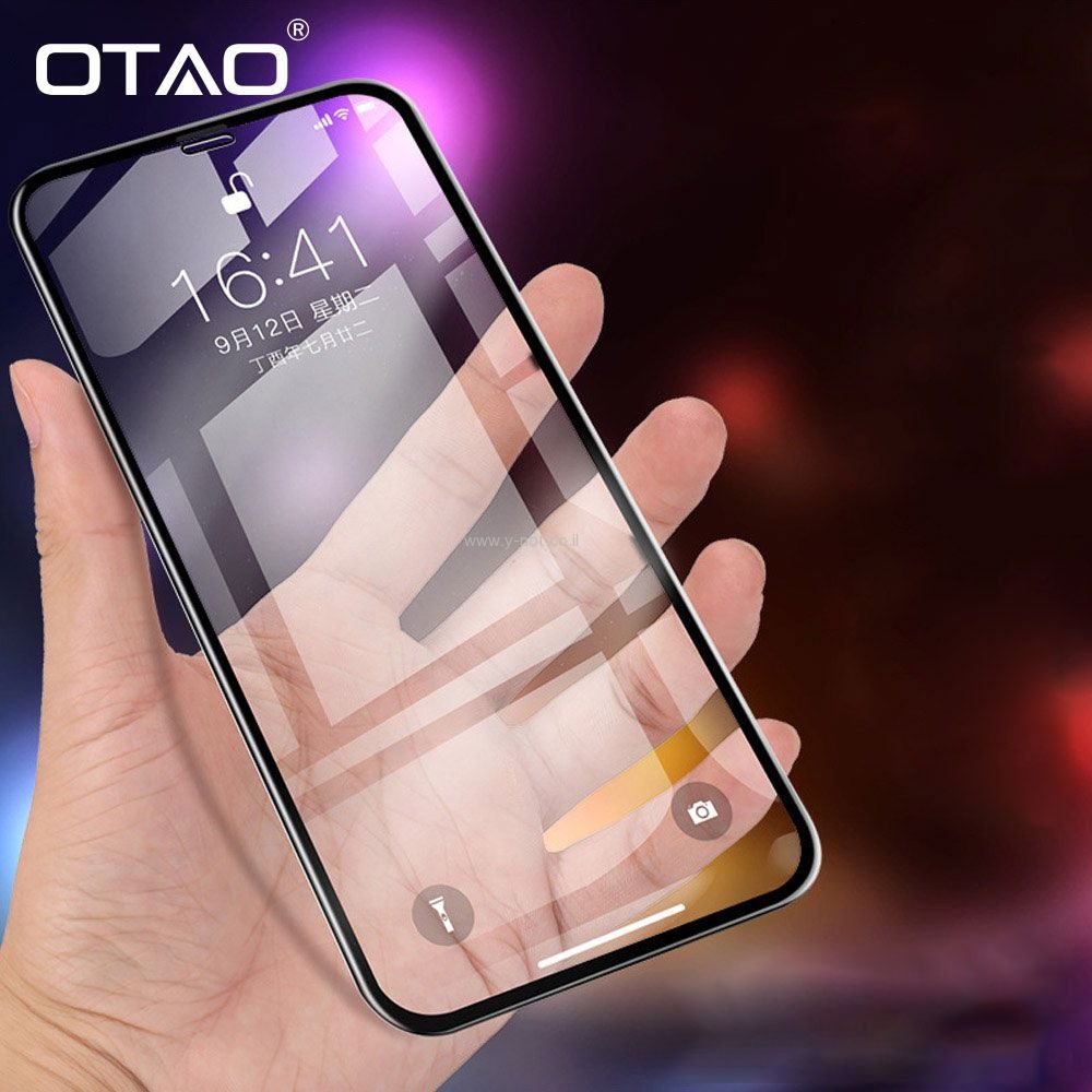 מגן מסך אייפון XR מזכוכית מחוסמת מבית OTAO! - כל המסך – תמונה 6