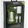סט מטען בית + מטען רכב + כבל מיקרו USB מבית APEX - 3.4A