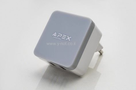 Alternative view of מטען בית ראש עם שתי יציאות USB 3.4A מבית APEX