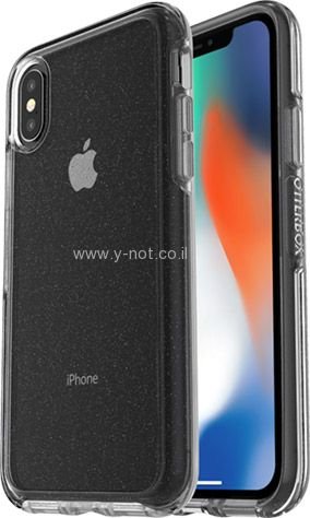 מגן אייפון X/XS - אוטרבוקס סימטרי OTTERBOX SYMMETRY Stardust - <b>נצנצים שקוף</b>