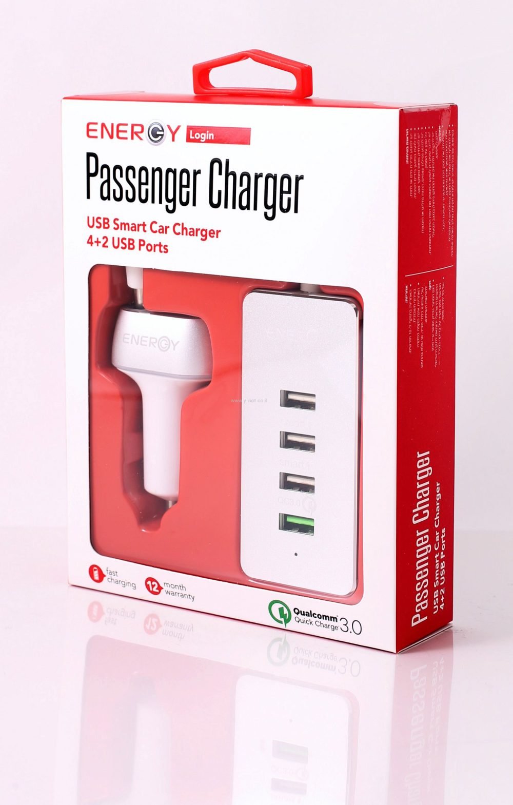 מטען לרכב 6 יציאות הטענה חדשני ומתקדם - Energy Passenger