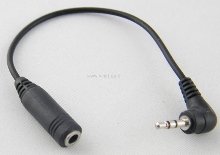 כבל אודיו ממיר2.5 מ"מ ל - 3.5 מ"מ נקבה - 15 ס"מ (PL)