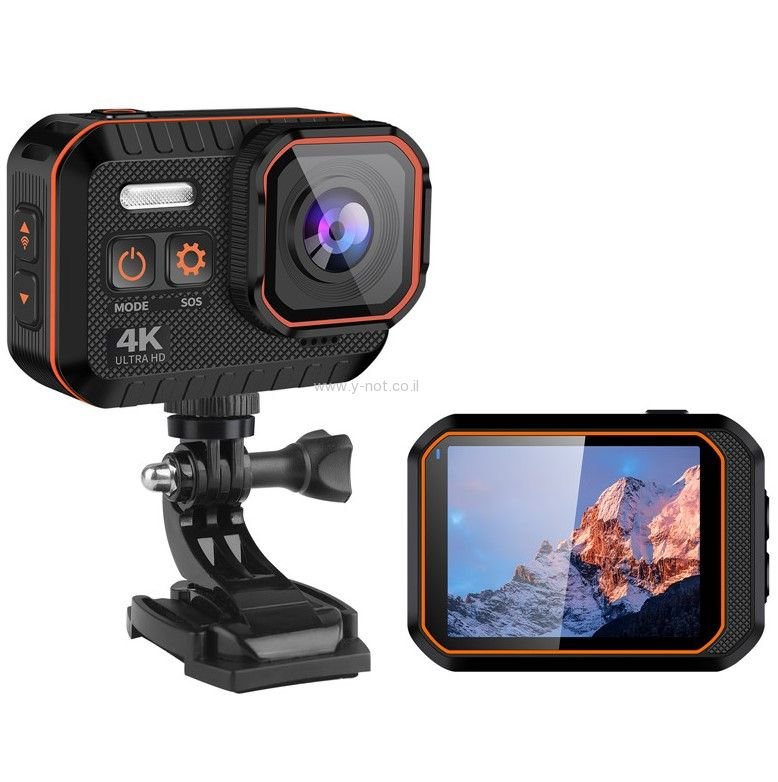 מצלמת אקסטרים WiFi 4K עם מסך 1.54 – תמונה 3