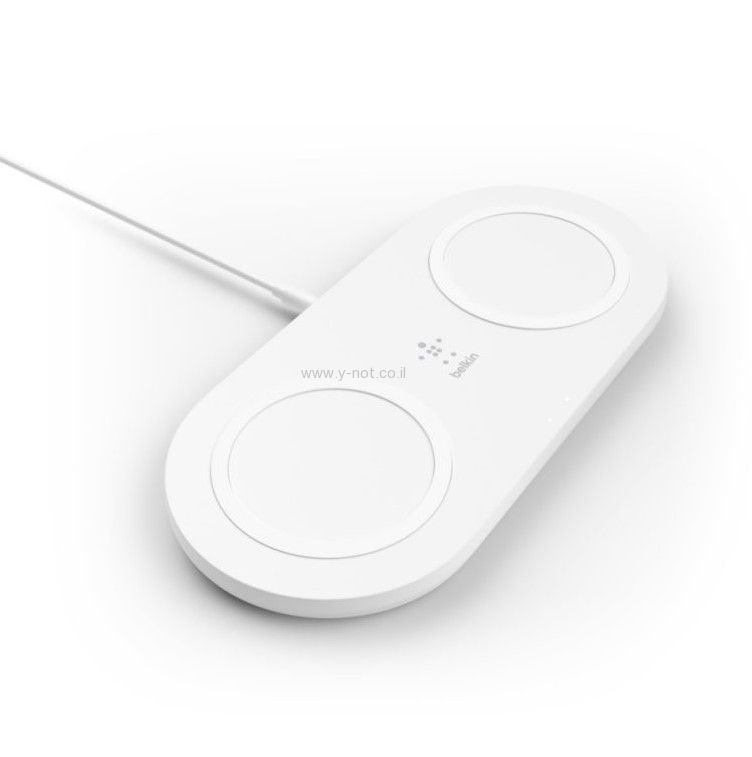 משטח טעינה אלחוטית כפול 15w belkin