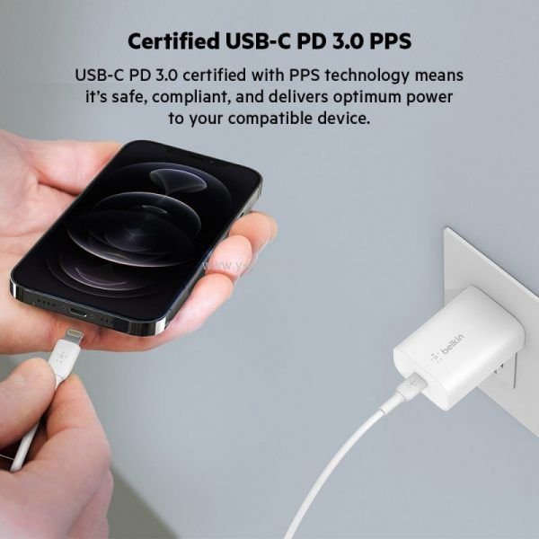מטען קיר - 25W USB-C בלקין – תמונה 4