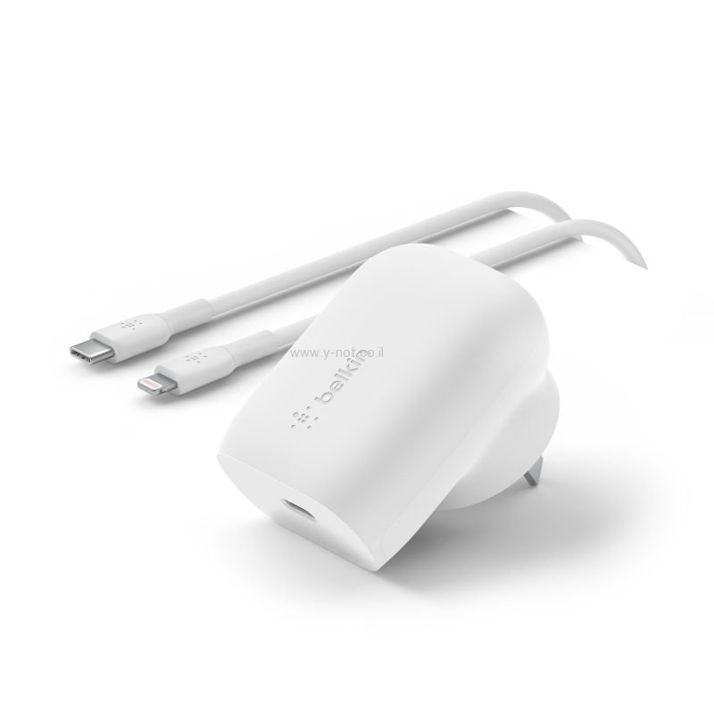 מטען קיר 30W USB-C PD/PPS עם כבל Lightning  באורך מטר