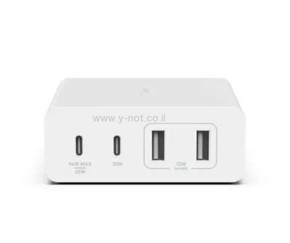 מטען 4 יציאות 108W בלקין  BELKIN 108W 4-PORT GaN CHARGER