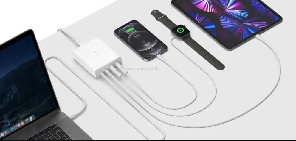 מטען 4 יציאות 108W בלקין BELKIN 108W 4-PORT GaN CHARGER – תמונה 3