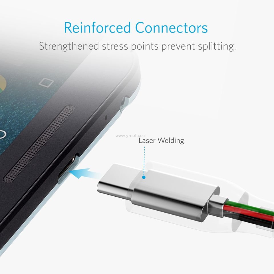 כבל Anker PowerLine Select Plus USB-C כבל שזור וחזק! – תמונה 4