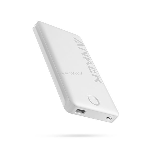 סוללת גיבוי 10000mAh דגם Anker 323 Power Bank 10000mA A1334 בצבעים סגול / שחור / לבן – תמונה 6