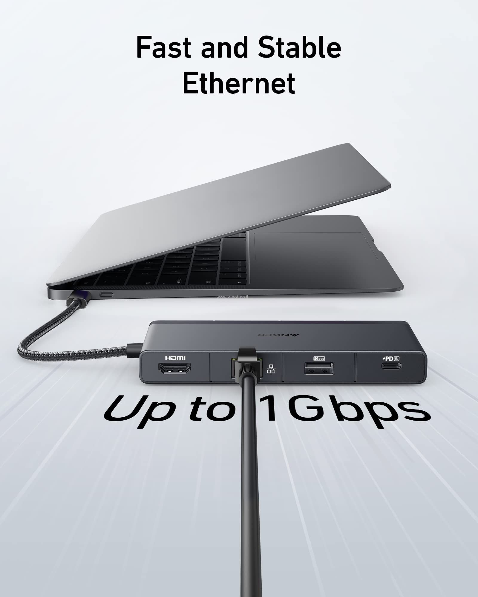 רכזת USB-C דגם Anker 552 USB-C Hub (9-in-1 4K HDMI) Black A8373 – תמונה 4