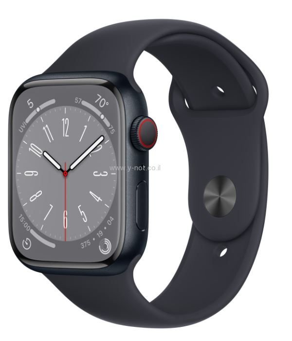 שעון חכם APPLE WATCH 8 CELLULAR 45MM MIDNIGHT