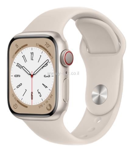 שעון חכם APPLE WATCH 8 CELLULAR 41MM STARLIGHT