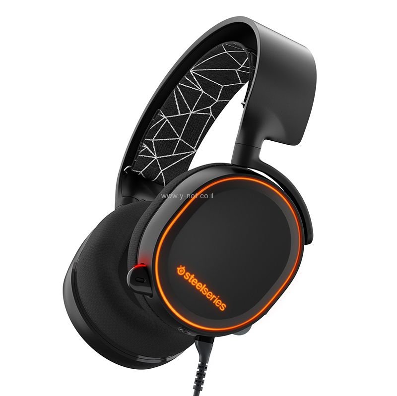 אוזניות גיימינג  דגם SteelSeries Arctis 5 איכותיות Surround 7.1 עם תאורת RGB