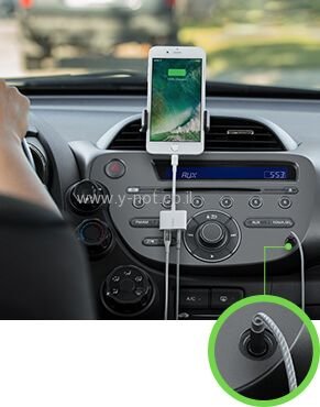 Alternative view of מפצל Lightning למכשירי אייפון לטעינה והאזנה למוזיקה Belkin F8J212 RockStar