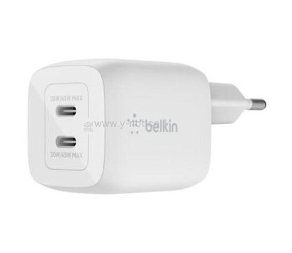 מטען קיר כפול 45W DUAL USB-C CHARGER  Belkin