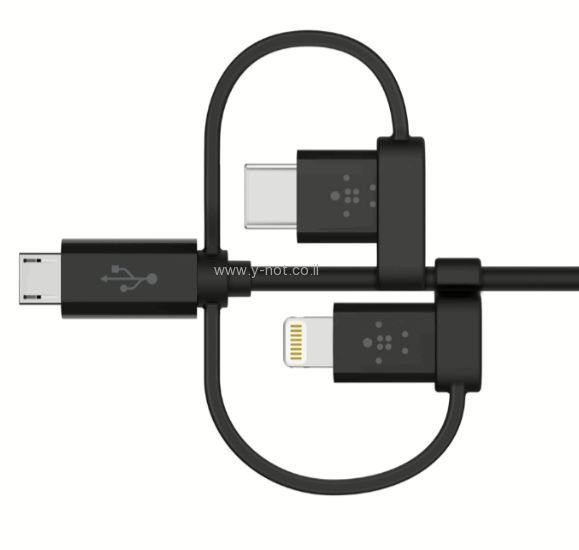 כבל אוניברסאלי עם 3 חיבורים BELKIN – תמונה 4