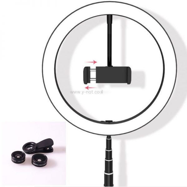ערכת טיקטוק עם רינג תאורה ועדשה 3 ב-1
