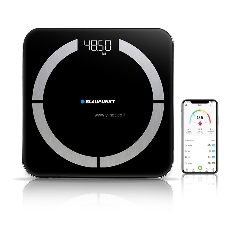 משקל חכם עם אפליקציה למדידת אחוזי שומן מבית Blaupunkt