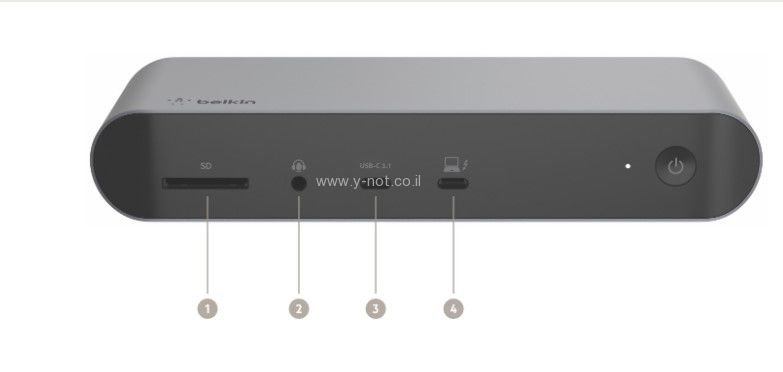 Alternative view of תחנת עגינה Pro Thunderbolt 4 Dock מבית Belkin