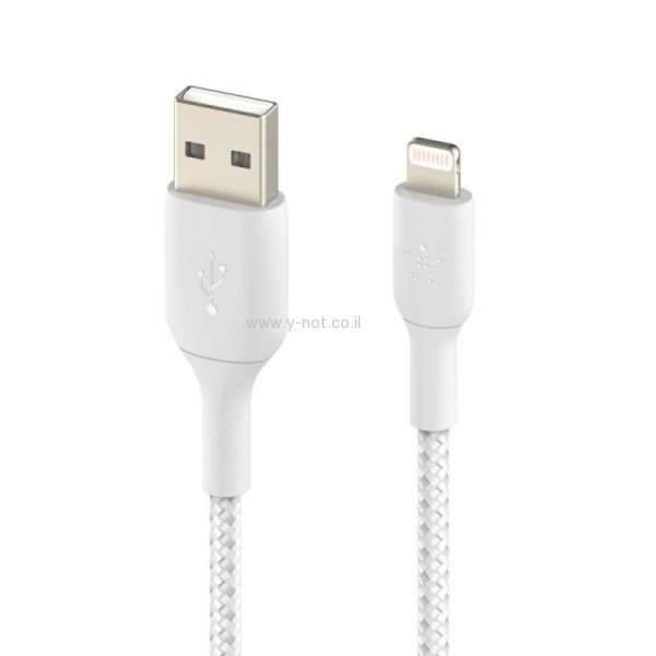 כבל Lightning קלוע ל- USB-A באורך 2 מ' Belkin