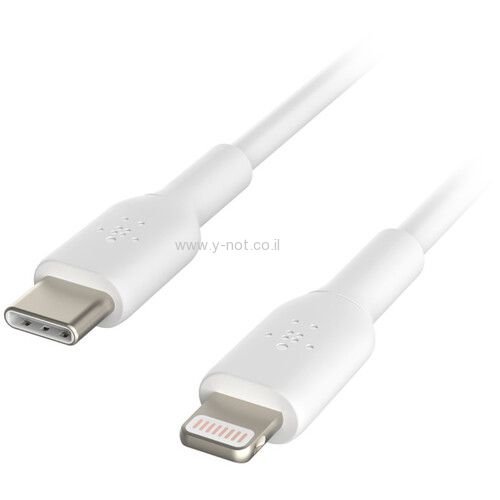 כבל USB-C קלוע עם חיבור Lightning באורך 1 מ' Belkin – תמונה 3