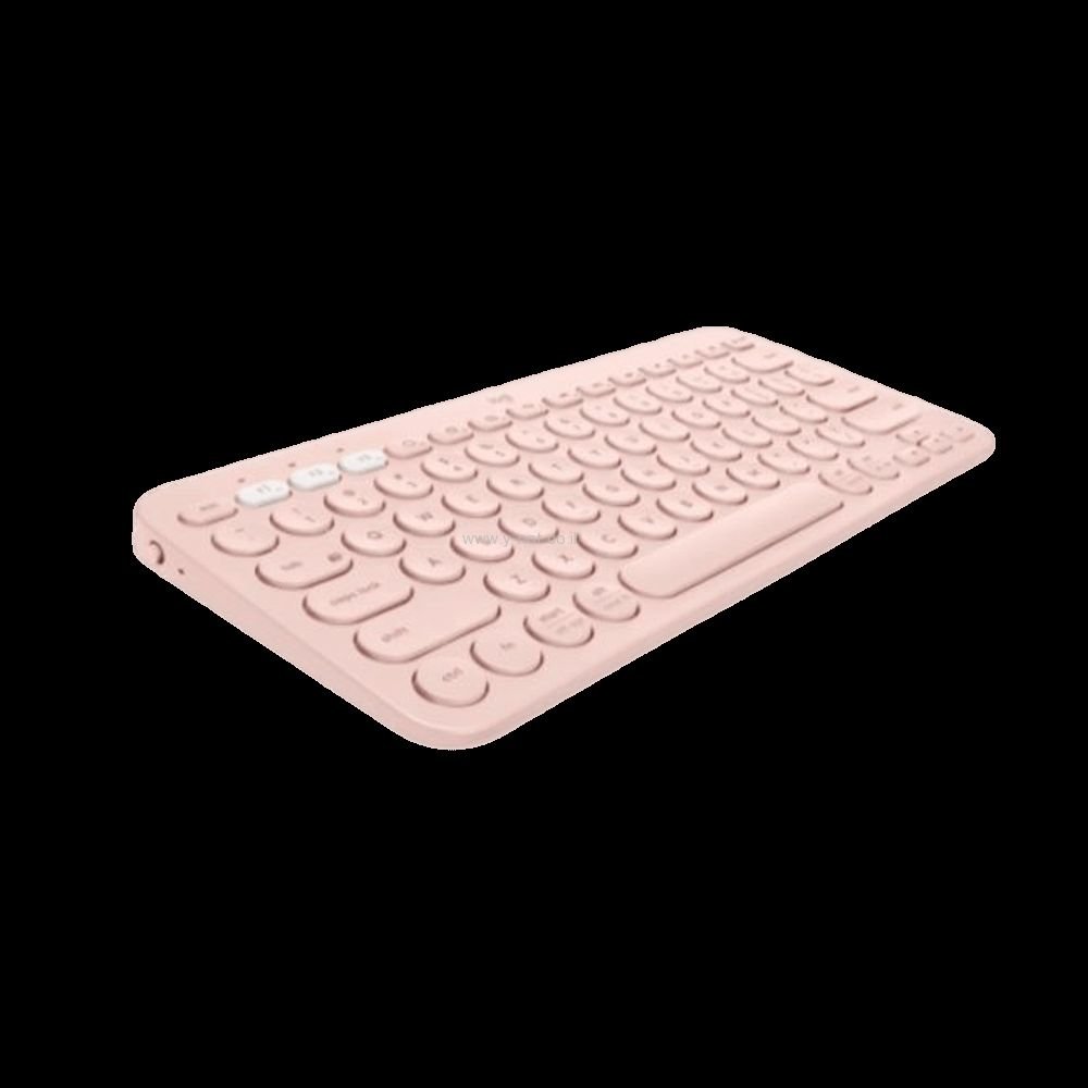 Alternative view of מקלדת Bluetooth בצבע ורוד מבית Logitech דגם K380