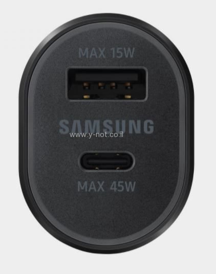 מטען רכב מהיר מקורי לסמסונג גלקסי עם 2 יציאות  Samsung 45w