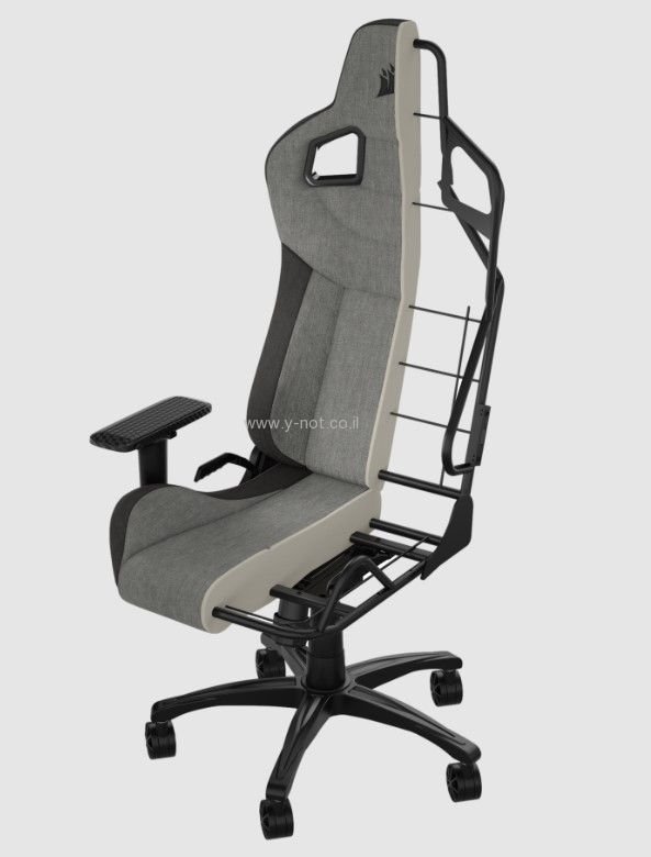 כיסא גיימינג בד CORSAIR T3 RUSH 2023 Fabric - אפור / שחור – תמונה 6