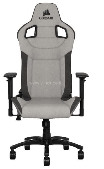 כיסא גיימינג אפור-פחם בד CORSAIR T3 RUSH