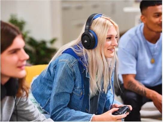 אוזניות גיימינג -CORSAIR HS35 STEREO צבע כחול/שחור – תמונה 6