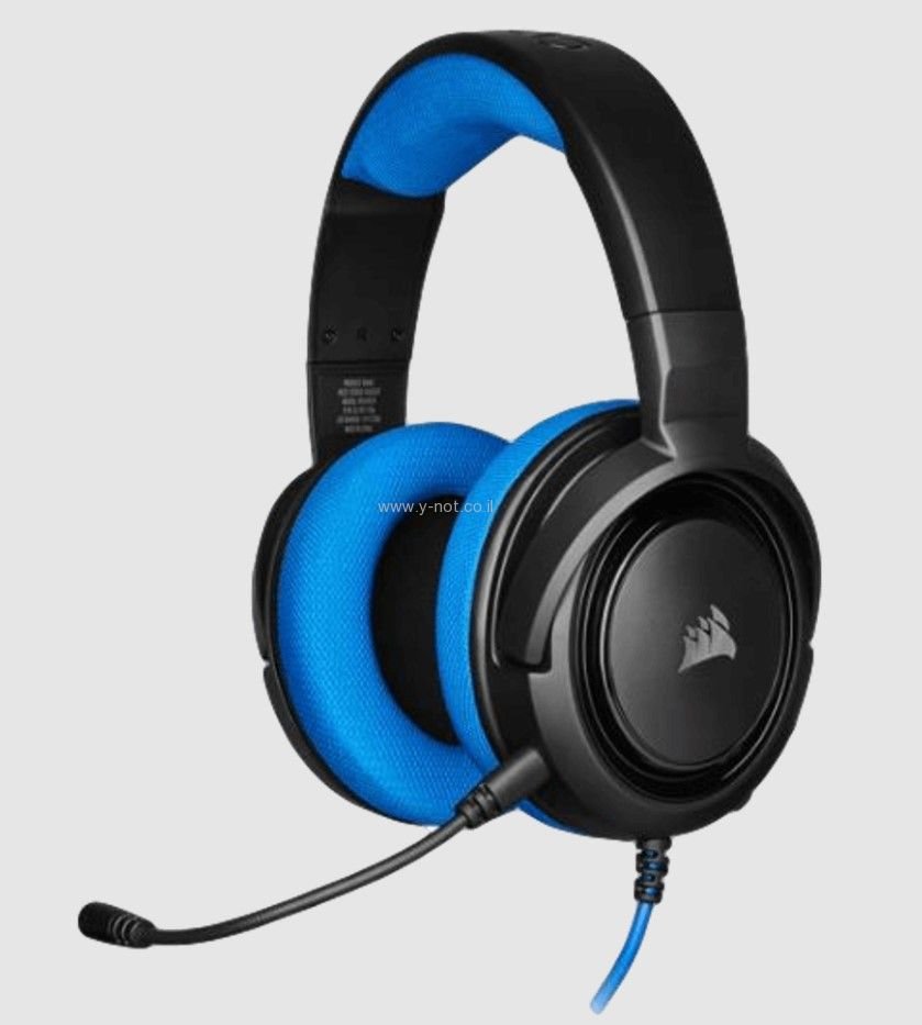 אוזניות גיימינג -CORSAIR HS35 STEREO צבע כחול/שחור