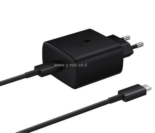 מטען בית PD 45W מקורי לסמסונג גלקסי + TYPE C כבל - Super Fast Charger 2.0