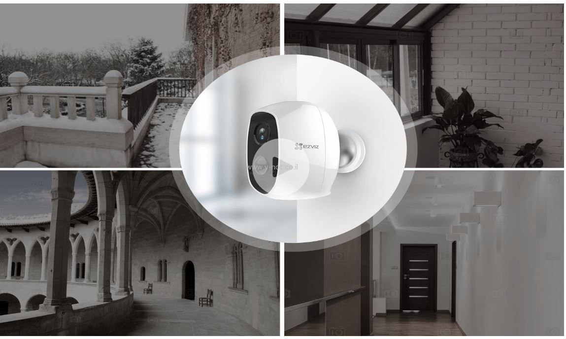 מצלמה אלחוטית עם סוללה ללא צורך בחיבור לחשמל EZVIZ C3A