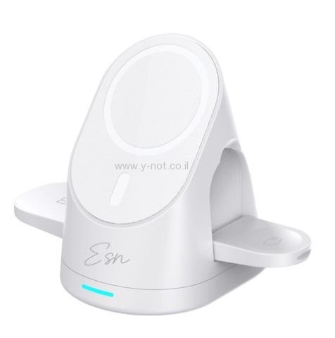 <b> מטען אלחוטי 3 ב-1 למוצרי אפל</b> עם MAGSAFE מבית Essentials – תמונה 3