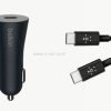 מטען לרכב מהיר 27W מבית בלקין  עם כבל ניתק  Power Delivery USB-C