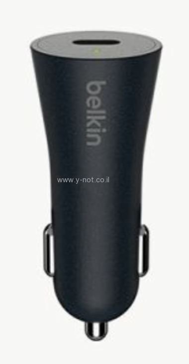 מטען לרכב מהיר 27W מבית בלקין עם כבל ניתק Power Delivery USB-C – תמונה 3