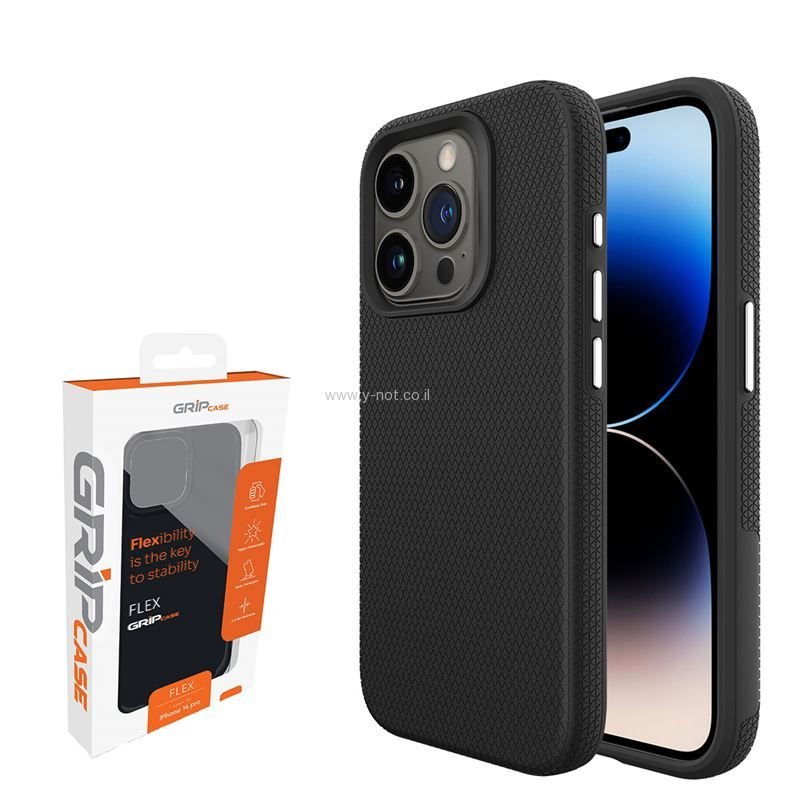 מגן אייפון 16 <b>פרו מקס </b> דגם GRIP FLEX IX - שני שכבות