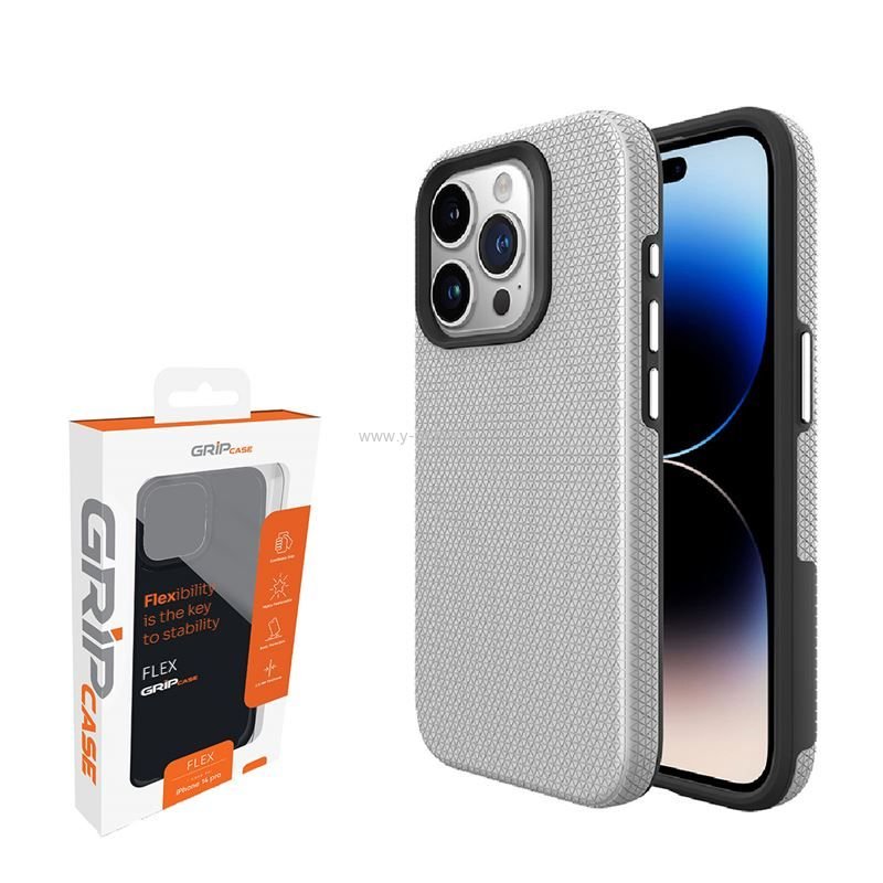 מגן אייפון 15 <b>פרו </b> דגם GRIP FLEX IX - שני שכבות – תמונה 3