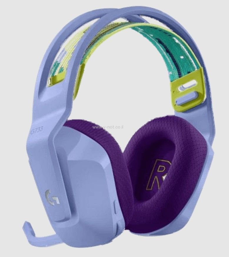 אוזניות גיימינג אלחוטיות מבית LOGITECH דגם G733 LIGHTSPEED RGB HEADSET בצבע סגול – תמונה 3