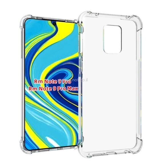 מגן סיליקון ל-XIAOMI NOTE 9S דגם GRIP GUARD - שקוף