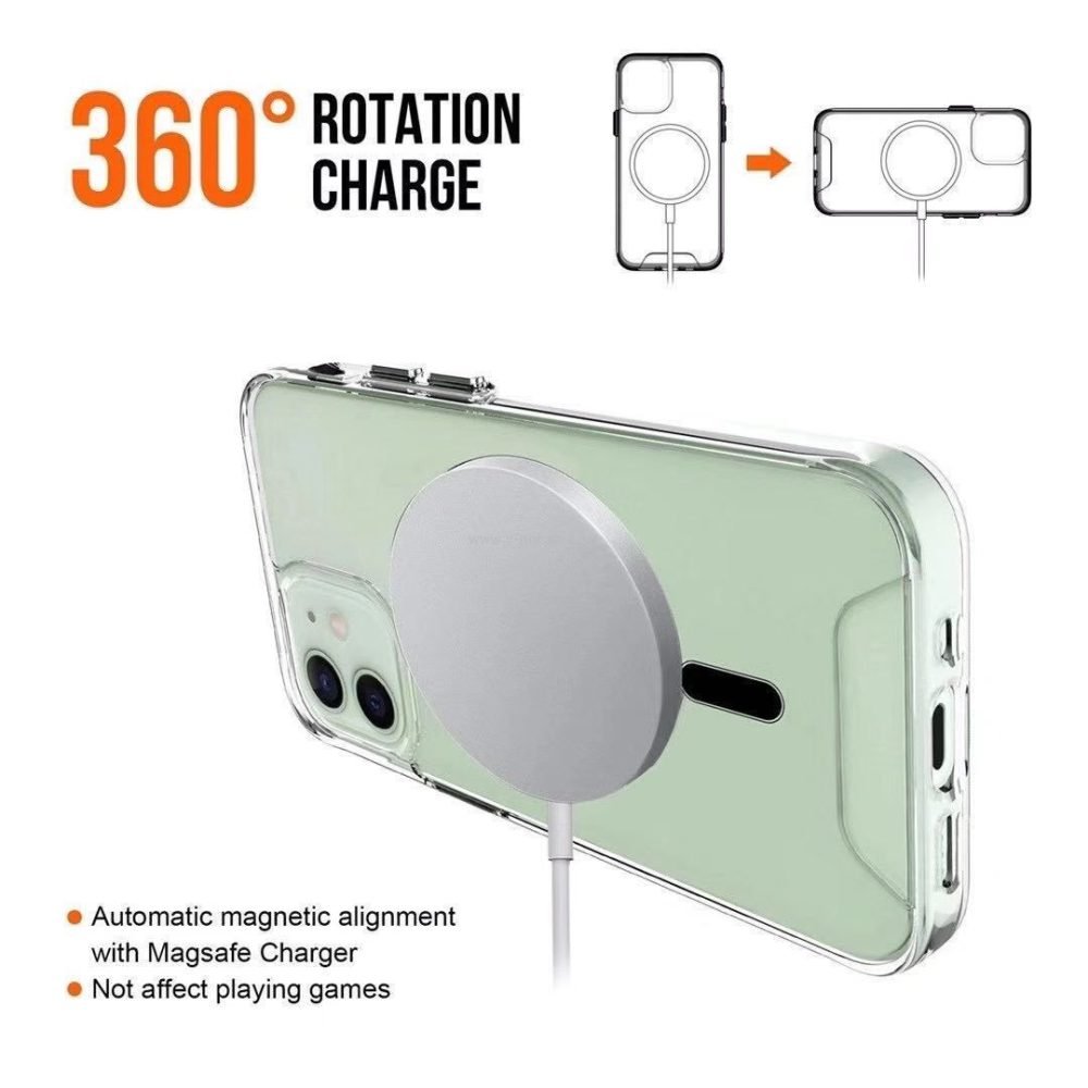 Alternative view of כיסוי  לאייפון 12 / 12 <b>פרו </b> עם חיבור MagSafe  מבית GRIP - שקוף