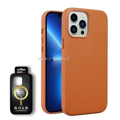 Alternative view of כיסוי דמוי עור  לאייפון 13 ו 13 <b>PRO </b>  - תומך magsafe