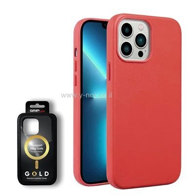 כיסוי דמוי עור לאייפון 14 <b>PRO </b> - תומך magsafe של GRIP – תמונה 5