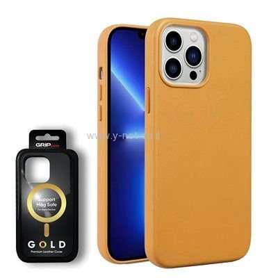 כיסוי דמוי עור לאייפון 14 <b>PRO </b> - תומך magsafe של GRIP – תמונה 7