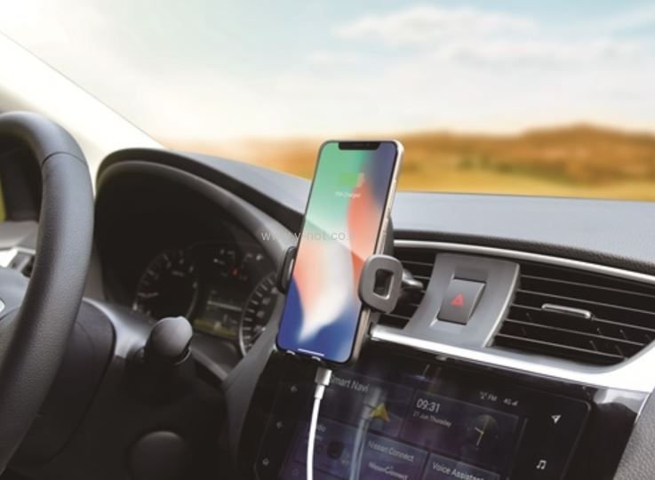 מעמד / מתקן מגנטי לסלולארי לרכב עם טעינה אלחוטית דגם sensor-s3 מבית GRIPQI - משולב – תמונה 5