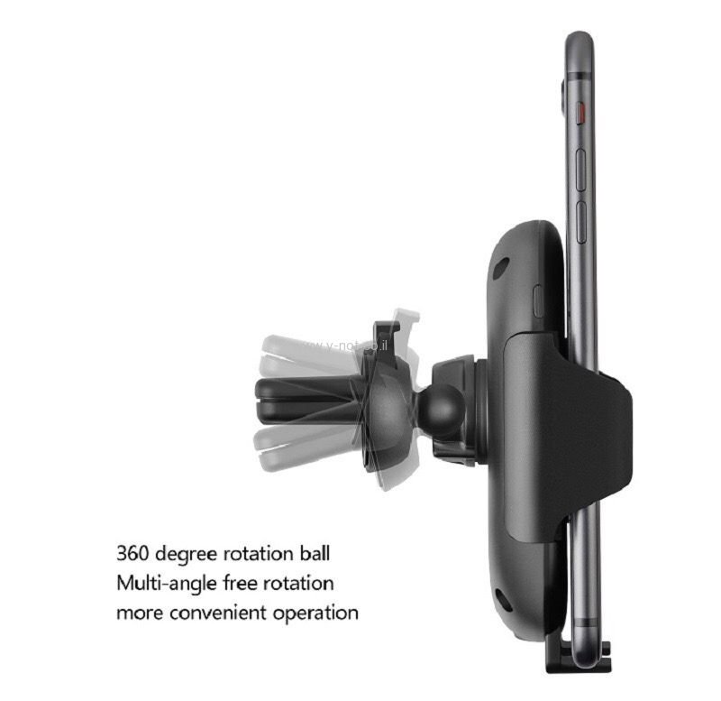 מעמד / מתקן מגנטי לסלולארי לרכב עם טעינה אלחוטית דגם sensor-s3 מבית GRIPQI - משולב – תמונה 7