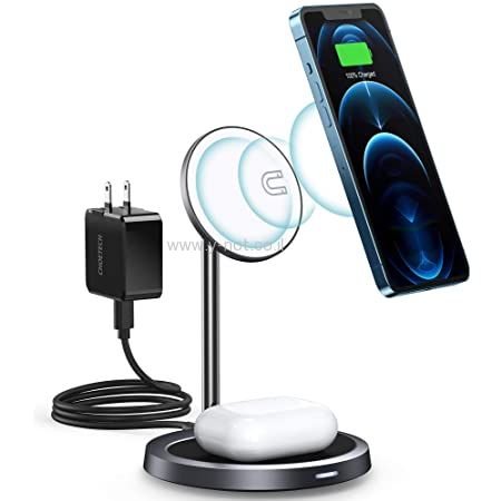 משטח טעינה אלחוטי MAGSAFE ומשטח טעינה ל Airpods מבית - CHEOTECH