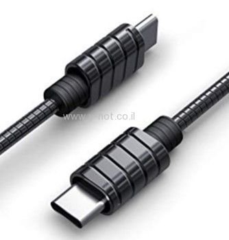 כבל סנכרון וטעינה - USB-Type-C ל - USB-Type-C שזור IWALK (תומך PD)