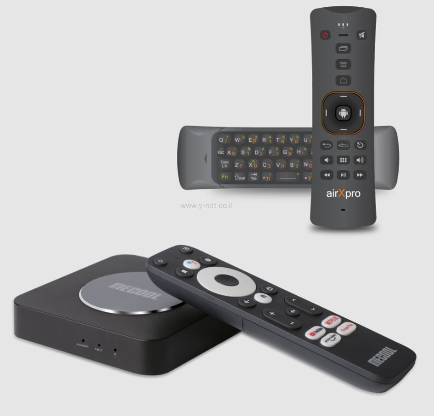 חבילה הכוללת סטרימר KM2 PLUS 4K Android ושלט מקלדת AM805
